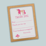 Unicorn - Fill-in-the-Blank Thank You Cards - The Note House