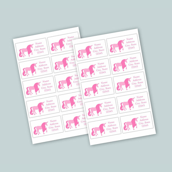 Unicorn - Personalized Fill-in-the-Blank Thank You Cards - The Note House