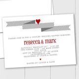 Wedding Banner and Heart - Custom Invitation - The Note House