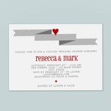 Wedding Banner and Heart - Custom Invitation - The Note House