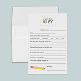 Yellow Pencil - Personalized Fill-in Letter Template - The Note House