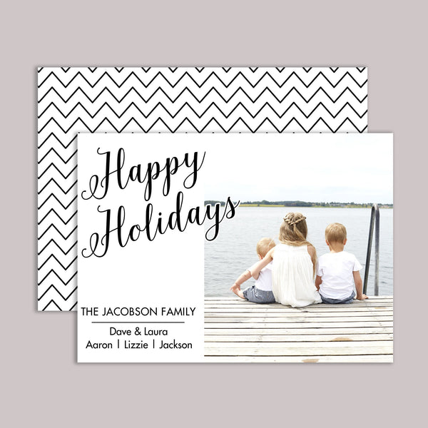 Zigzag - Personalized Photo Card - The Note House